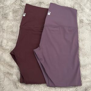 Set of 2 - Belle and Bell Crush Leggings - Loganberry and Orchid